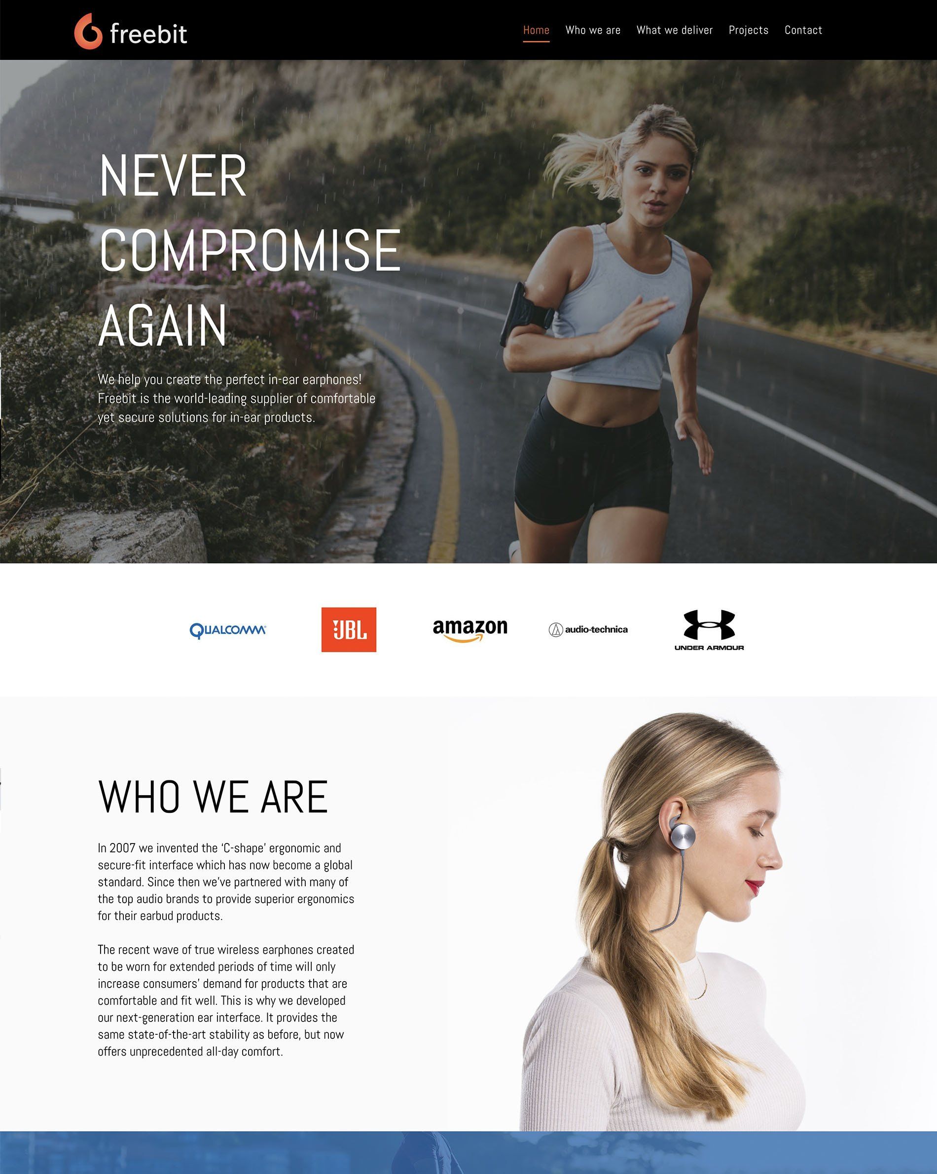 Nettside til Freebit laget av Oase Media