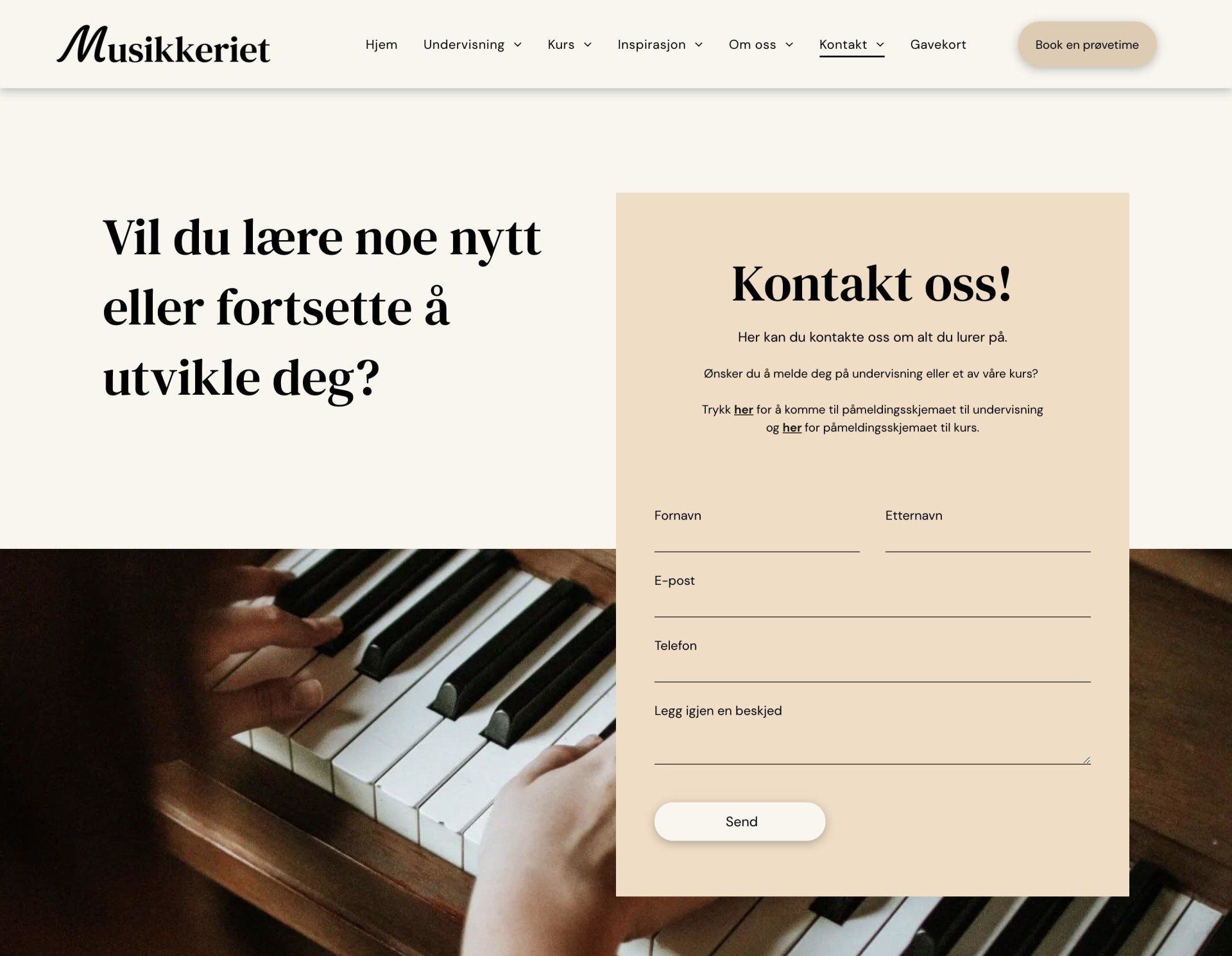 Oase Media har laget nettside til Musikkeriet