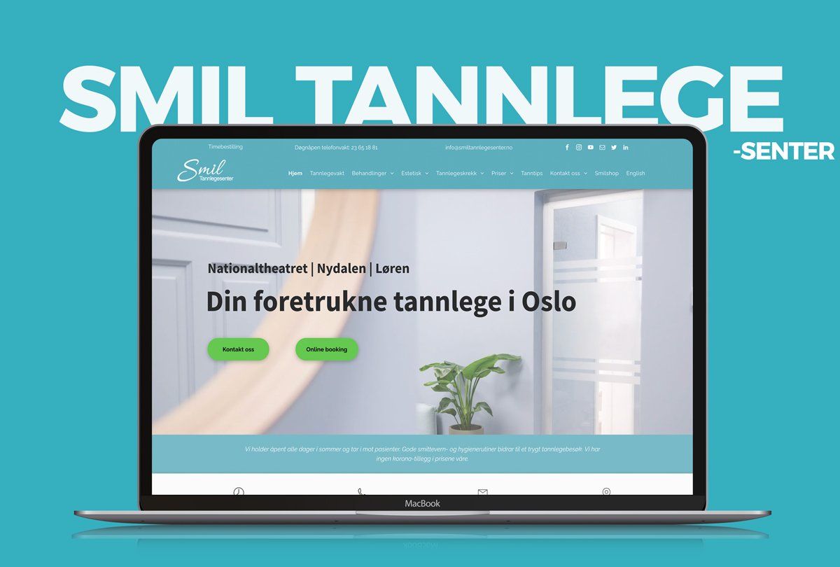 Nettside til Smil Tannlegesenter
