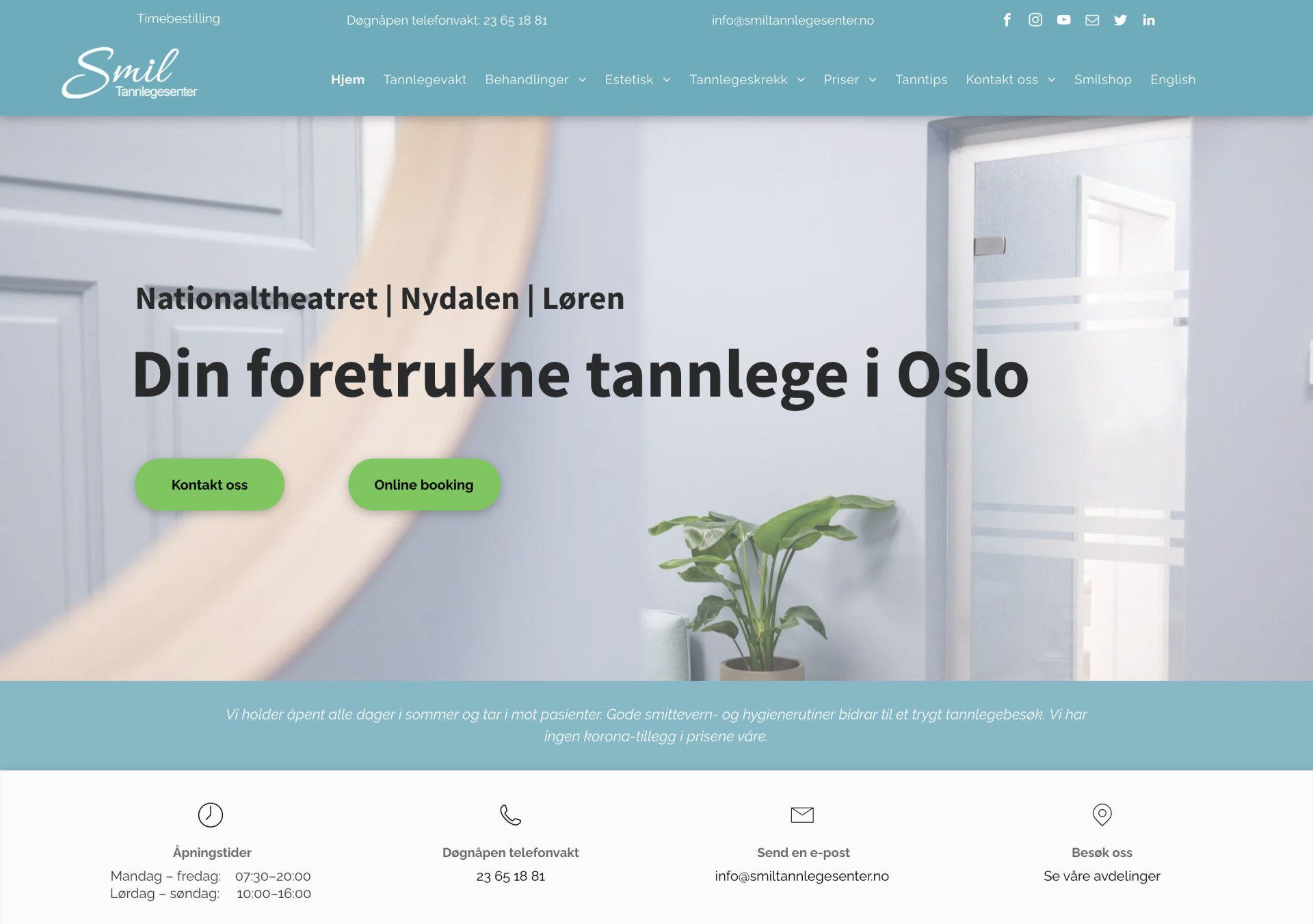Oase Media har laget nettside til Smil Tannlegesenter