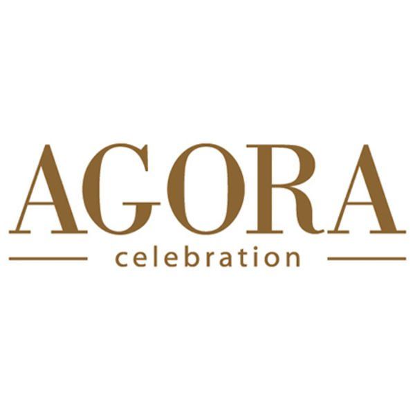 Agora-Feier-Logo auf weißem Hintergrund