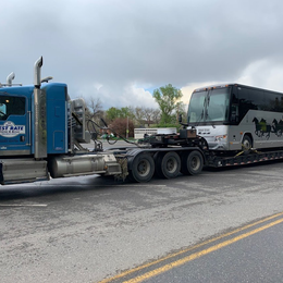 Towing Company Near Me — Towed Car In Road Side in Gallatin County, MT