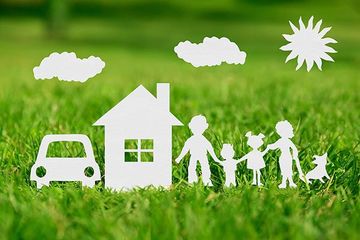 Grass with Family Cut of Paper — Wilmington, NC — Turf Masters Sod Farms Grass with Family Cut of Paper — Wilmington, NC — Turf Masters Sod Farms