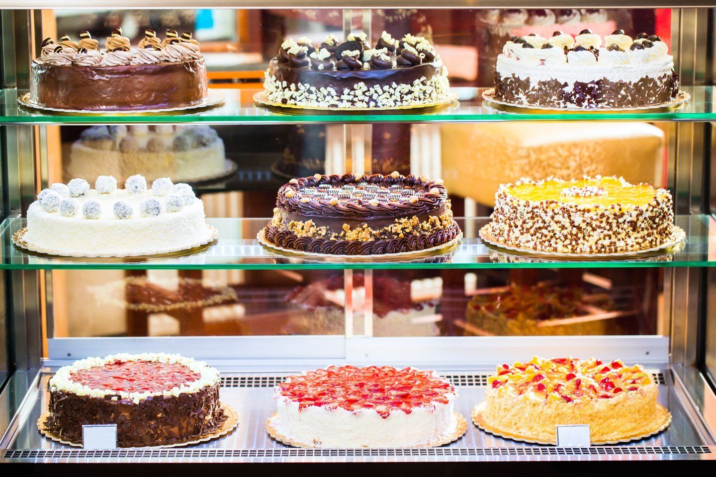alcune torte in esposizione