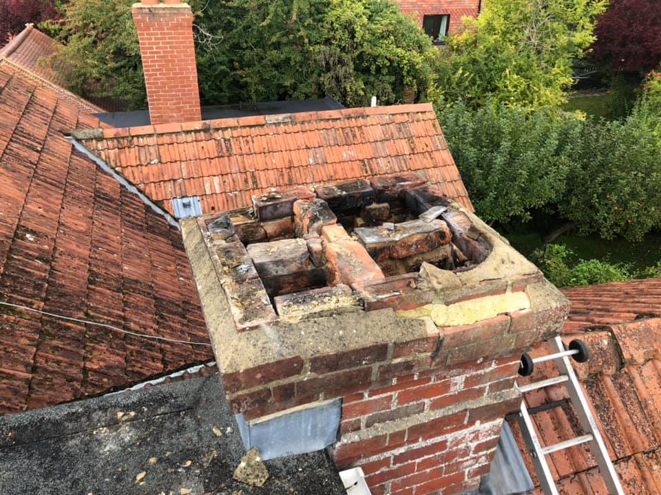 Chimney repairs by Rapid Response Roofing Staffordshire