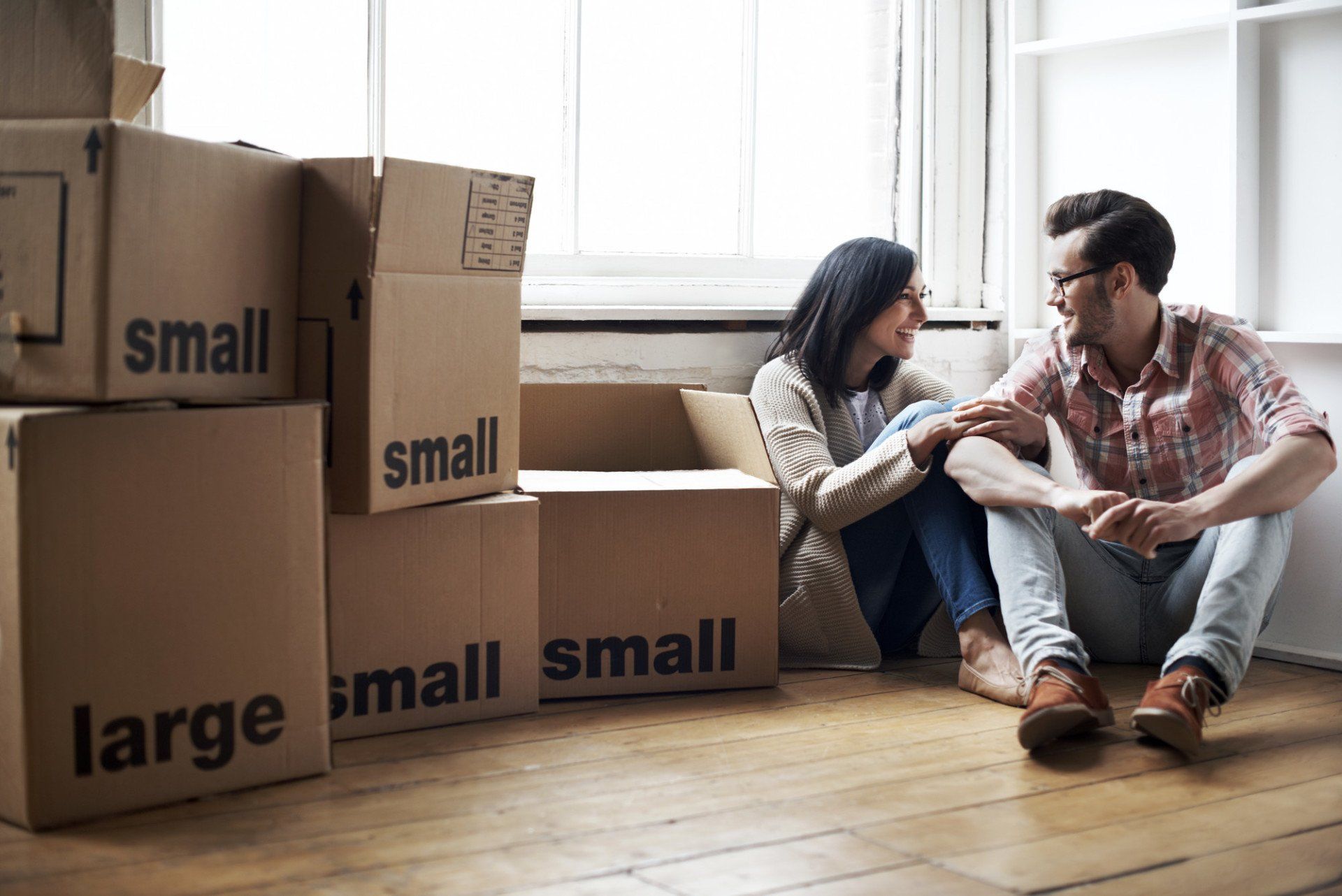 Couples moving home