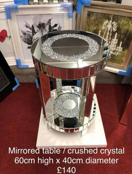 mirrored table