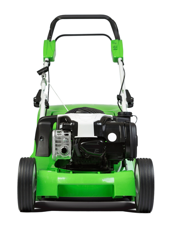green lawnmower
