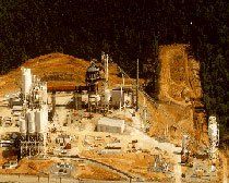 Lime Storage Silos in Shelby County, Alabama