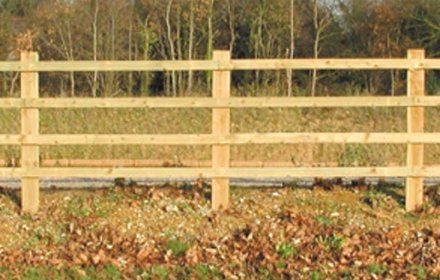 post and rail fencing for agricultural land