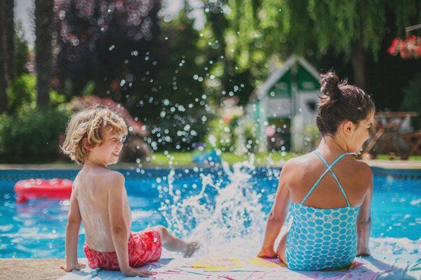 kids at pool