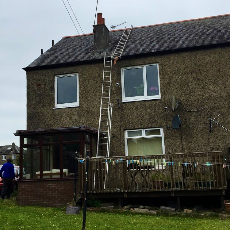 Roof repairs on a semi-detached house