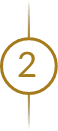 Un cercle doré avec le numéro 2 à l'intérieur.