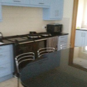 kitchen with a dining area