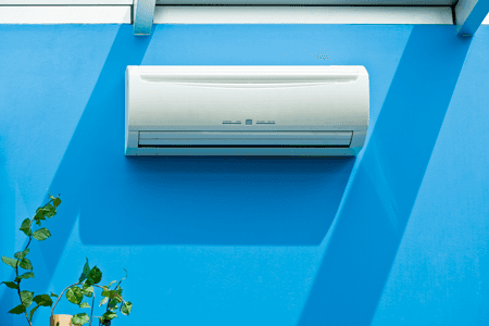 blue coloured wall