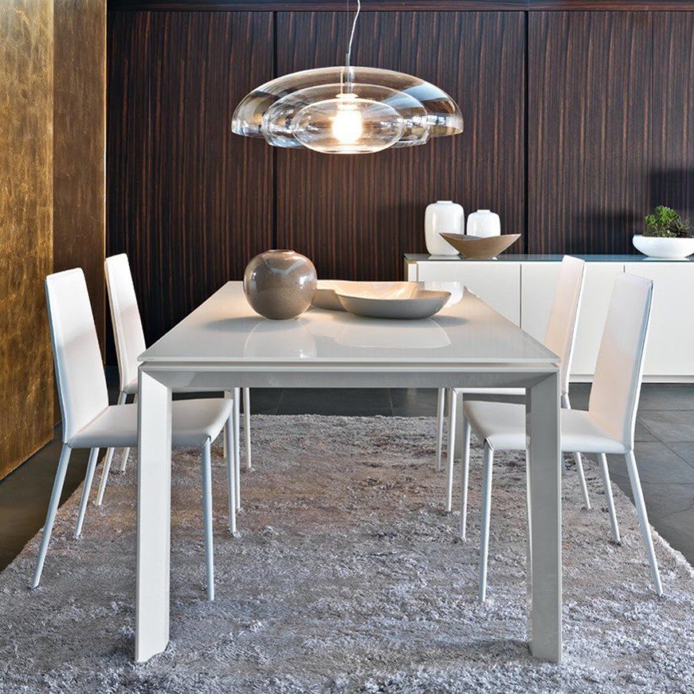 Calligaris Omnia Table - White Glass - Extension