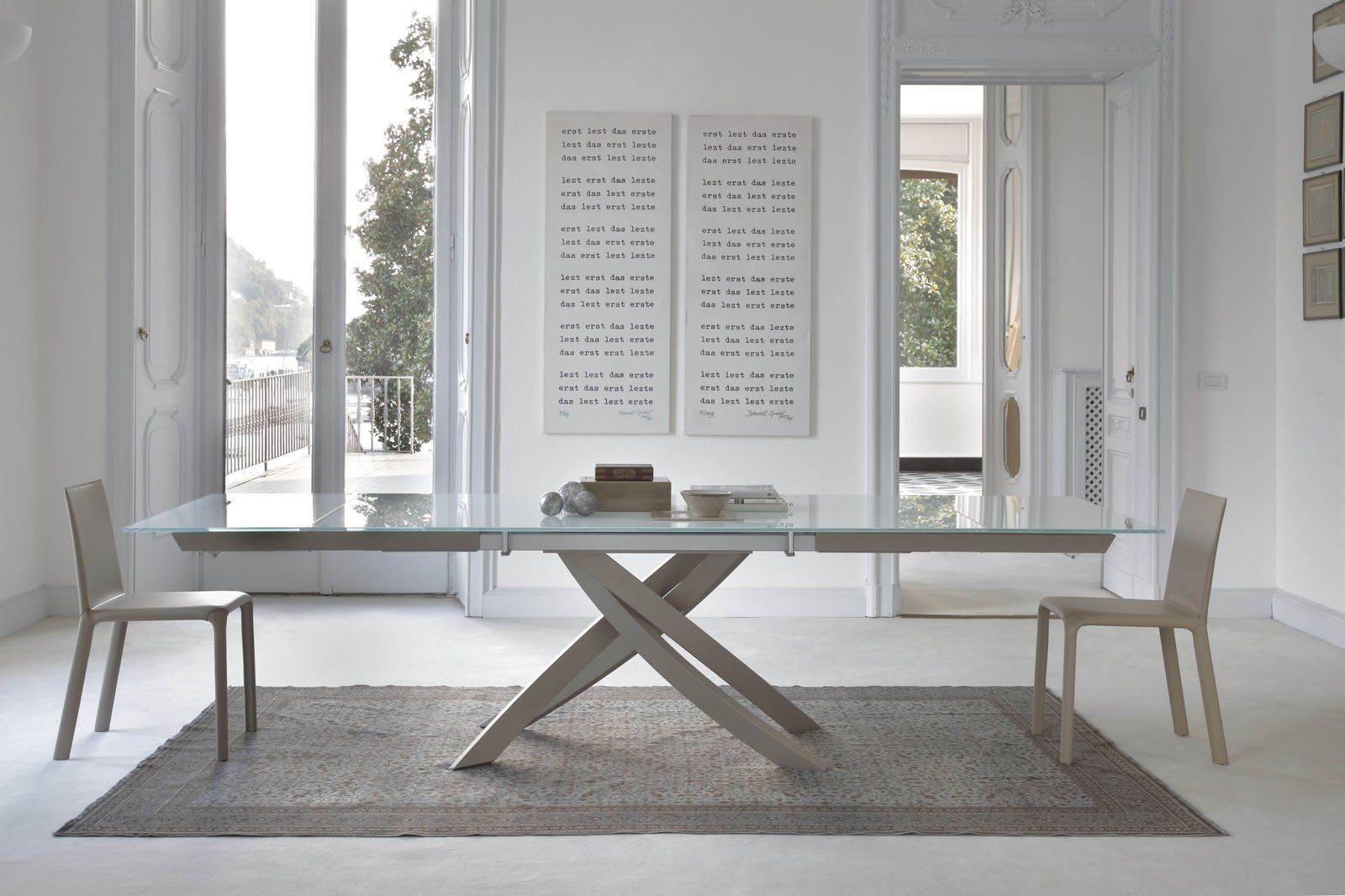 artistico table - extension glass