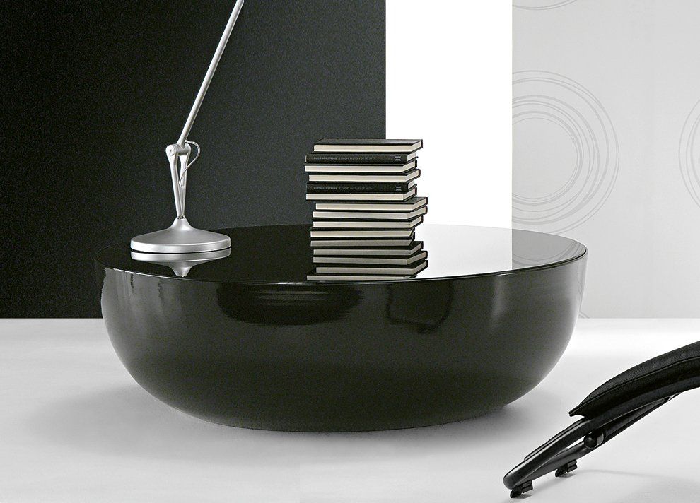 planet coffee table black