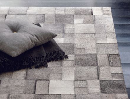 brilliant silver cowhide rug