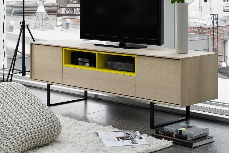 credencia a_v cabinet oak