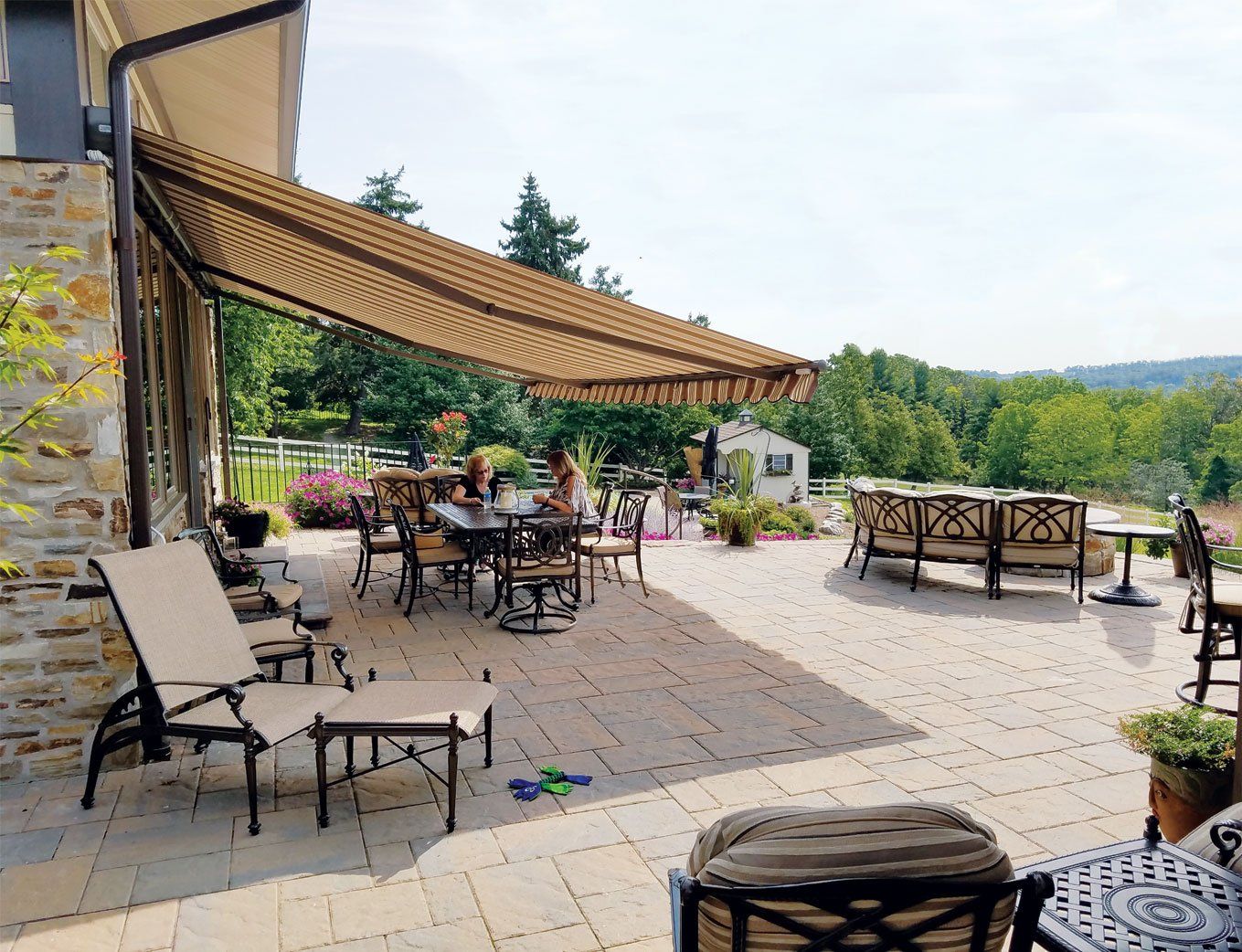 awning over patio area