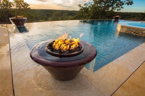 outdoor firepit installed by ener-g tech, inc.
