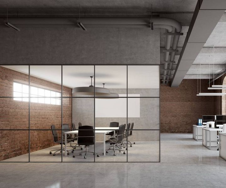Sala riunione con vetrata