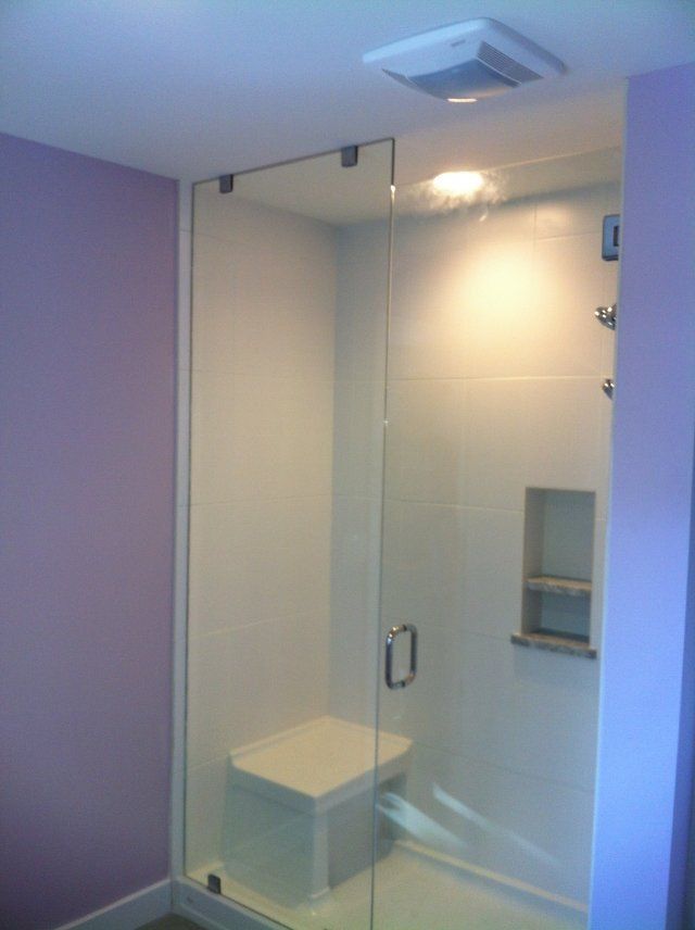 Glass Repair — Bathroom with a single Glass Door In Columbus, IN