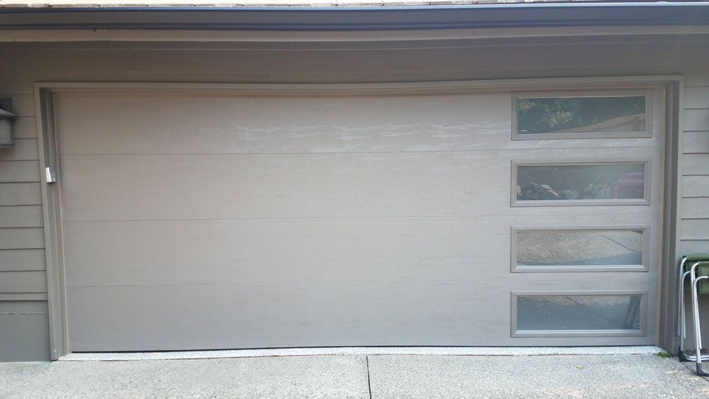 Vertical Terra Bronze Garage Door — Everett, WA — Overhead Doors Everett