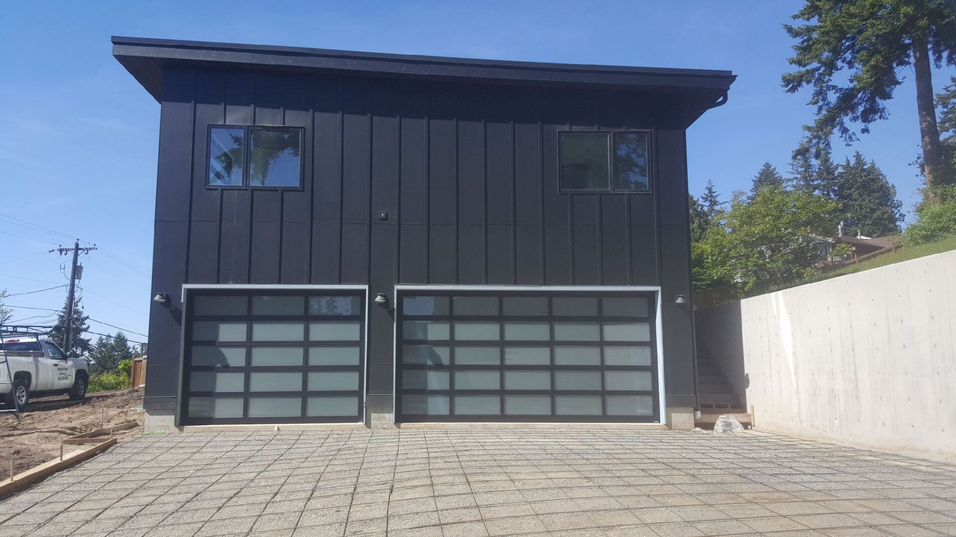 Black Satin Etched Garage Door — Everett, WA — Overhead Doors Everett