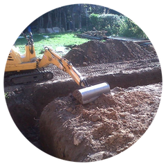 Ground work with jcb
