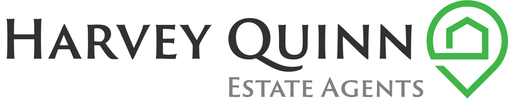 A logo for harvey quinn estate agents