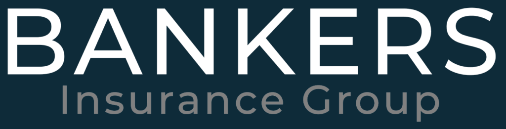 The Bankers Insurance Group logo with white text on a dark blue background.