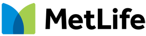 MetLife logo featuring a blue and green stylized 