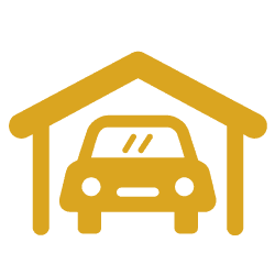 icon of car in garage