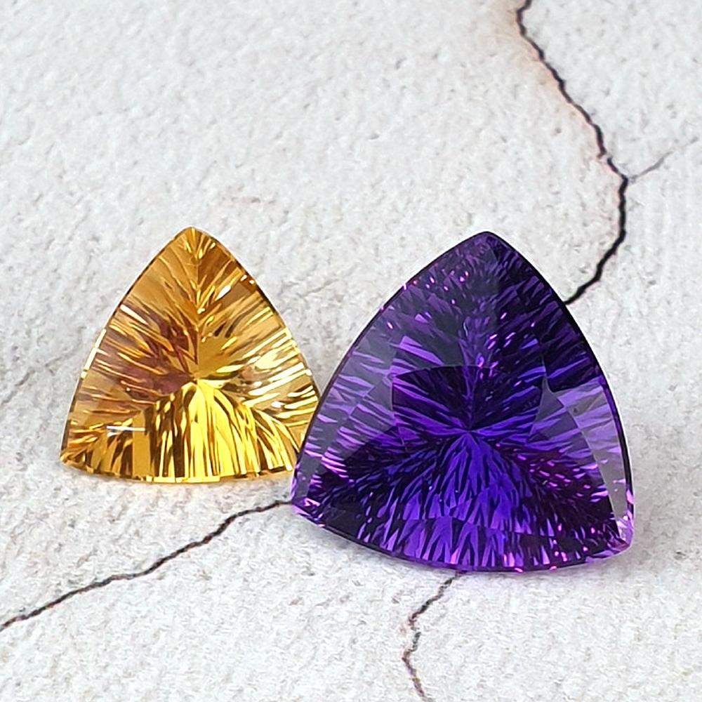 Citrine and amethyst