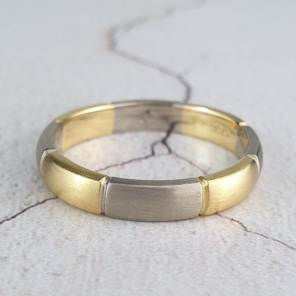 Yellow and white gold wedding ring