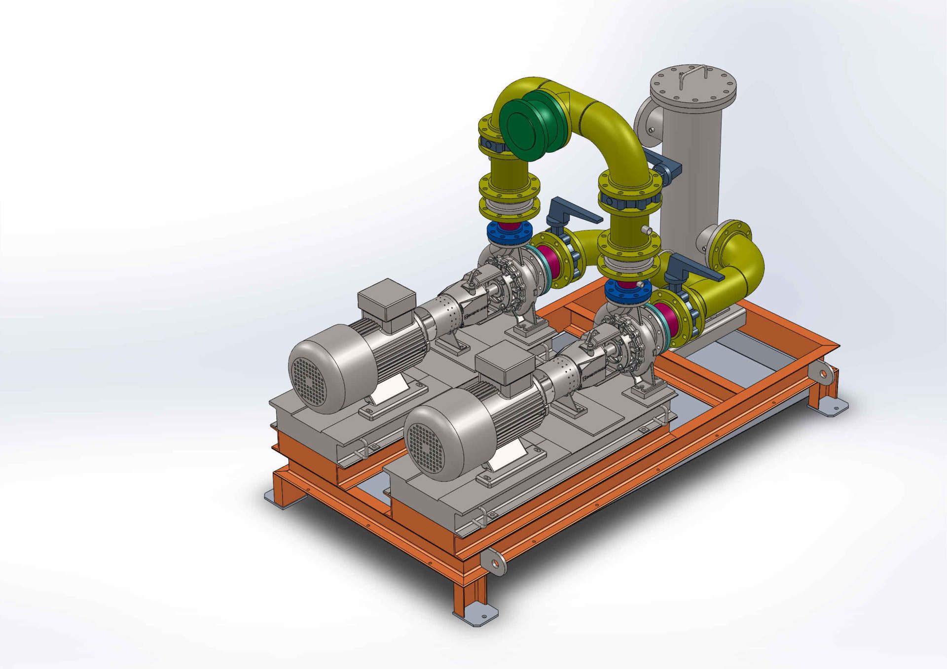 progetto in 3d per skid