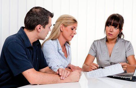 family lawyer with a couple