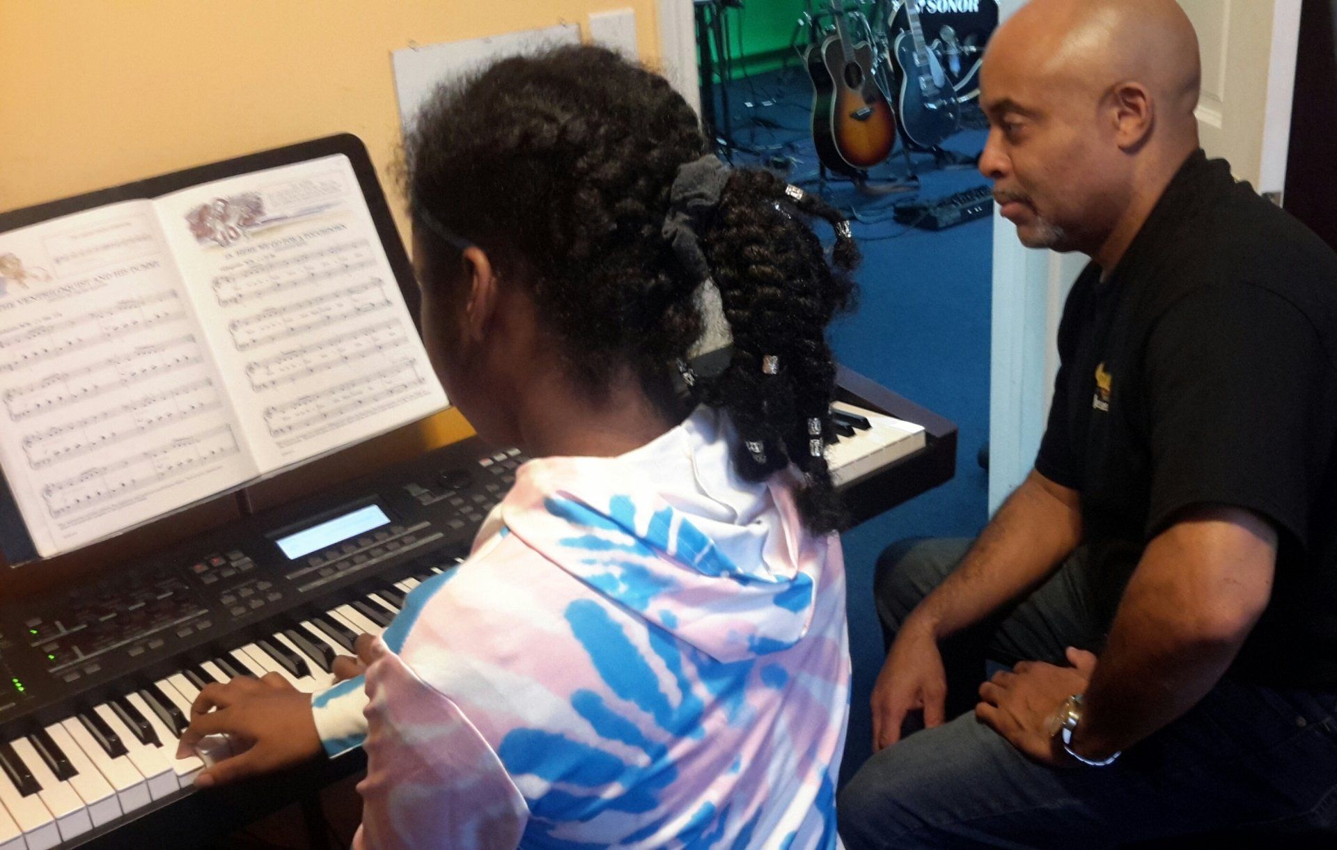 Two Kids Learning to Play Violin with Instructor — East Bridgewater, MA — Haynes Private Music Lessons