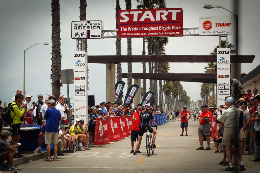 Kathy at RAAM Start