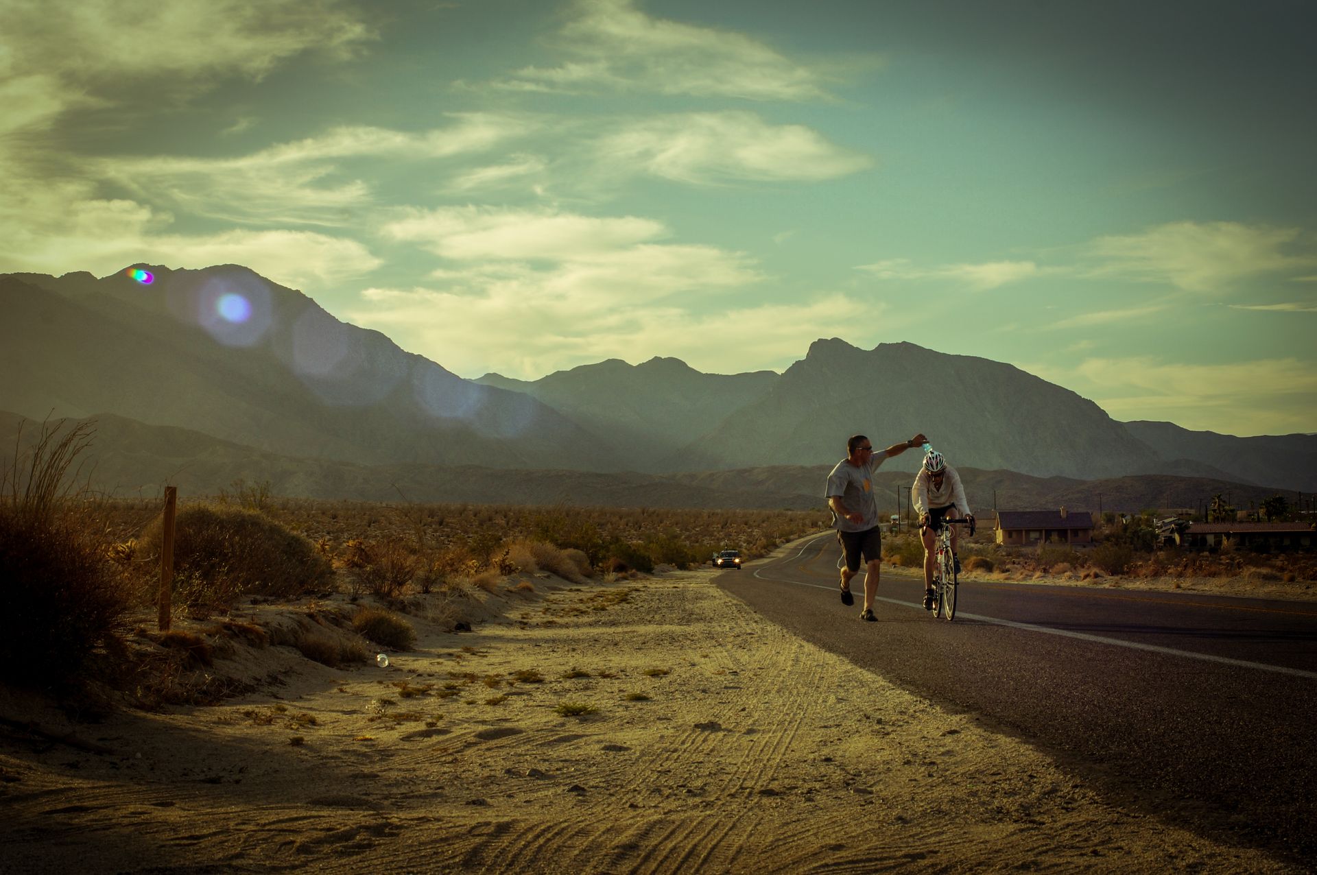 Long, hot road.