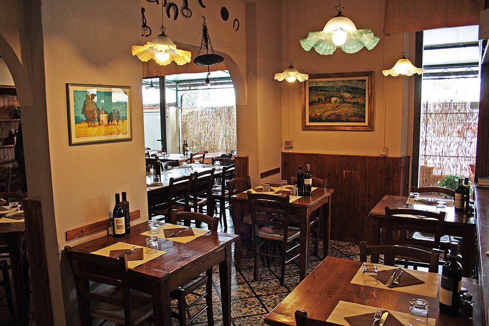 Tables in restaurant hall