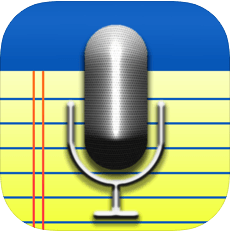 Drawing of a microphone over a legal writing pad