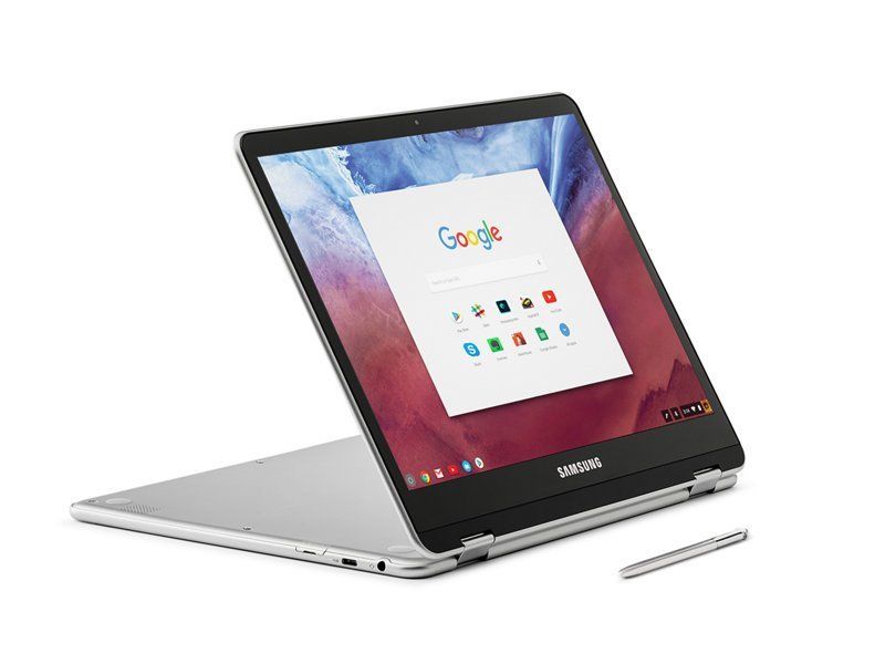 Photo of a chromebook with the screen bent all the way back