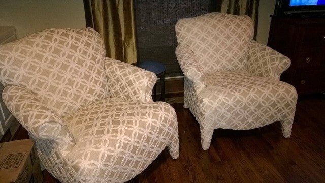 Red and White Chairs