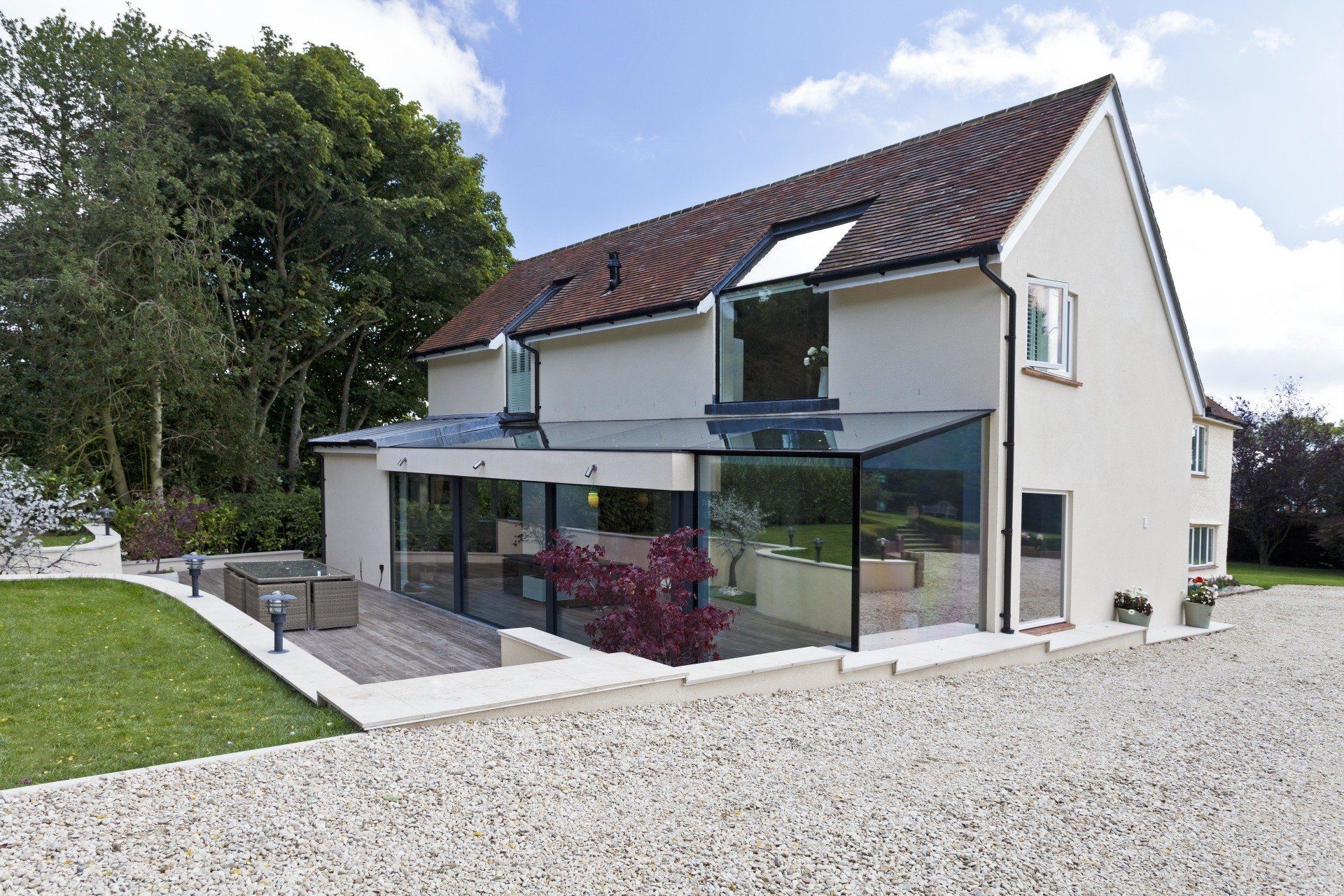 Stunning glass exterior country house
