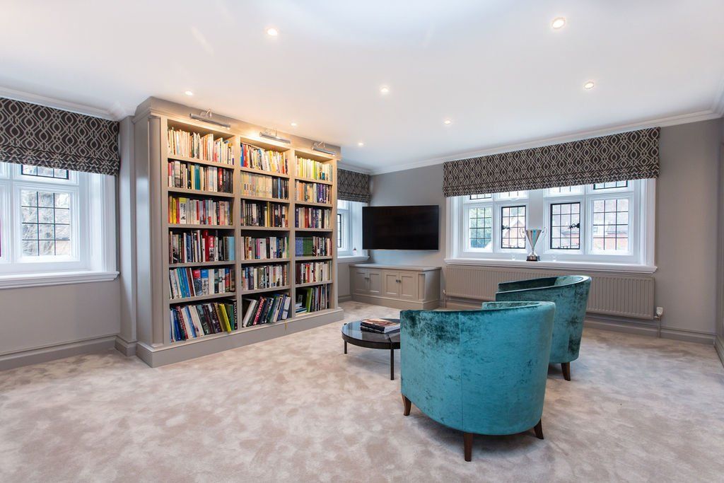 Library interior design furniture