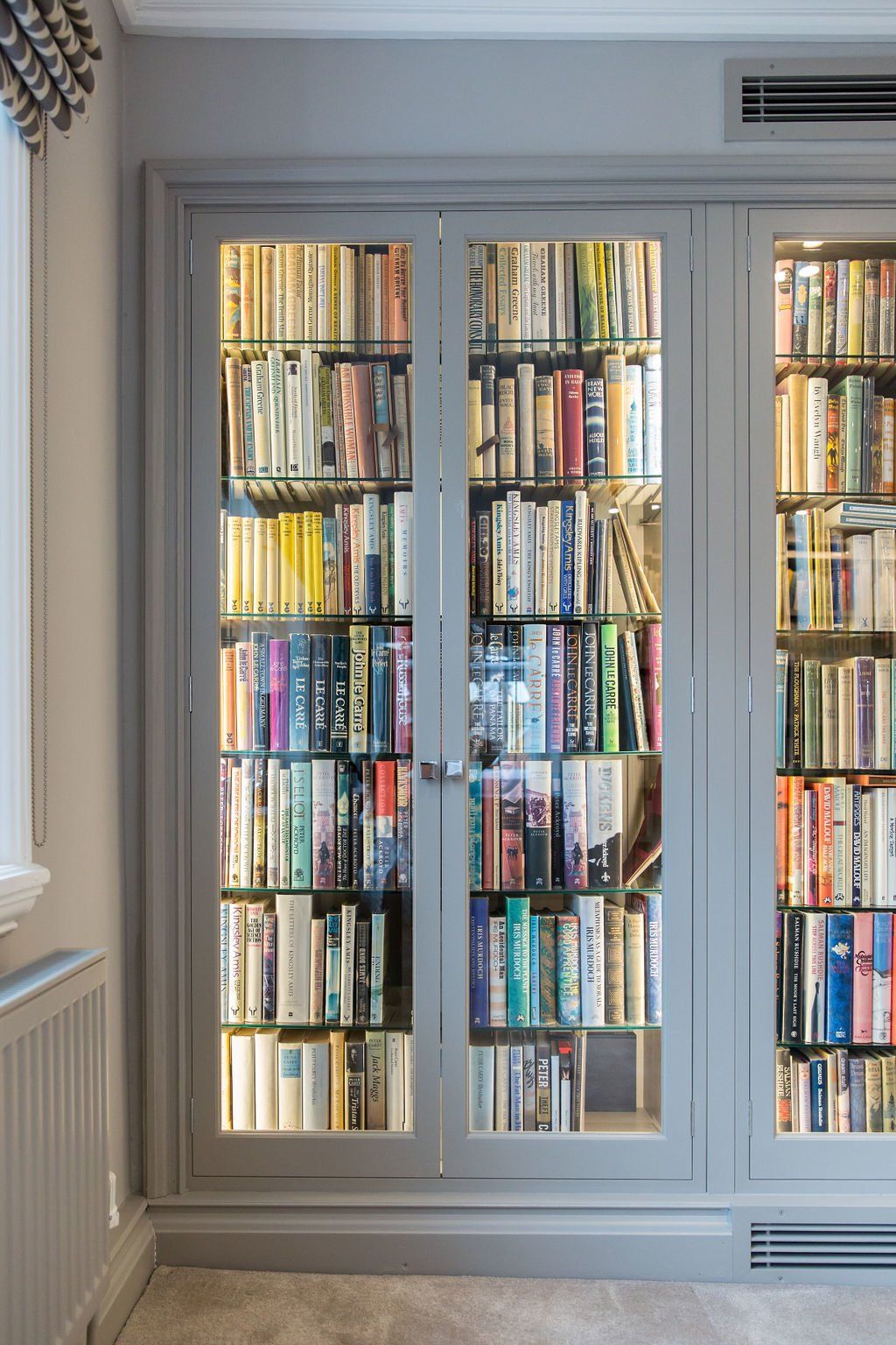 Library interior design  bookcase