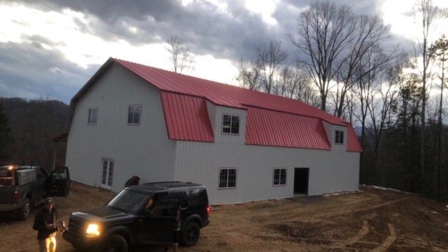Red Metal Roof ─ Canton, North Carolina ─ Shane Willis Construction